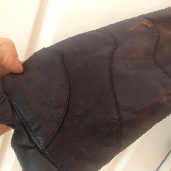 Small Womens Purple goat leather Jacket - Picture 6 of 6